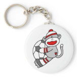 Sock Monkey Soccer keychains