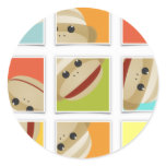Sock Monkey Socks Blocks by Kelly Schwark stickers