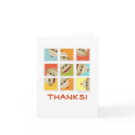 Sock Monkey Socks Blocks Thank You Card