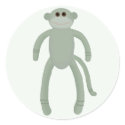 Sock Monkey Stickers