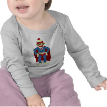 Sock Monkey Superhero T Shirt