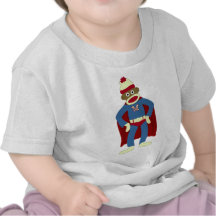 Sock Monkey Superhero T-shirt