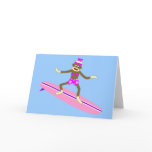 Sock Monkey Surfer Girl cards