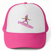 Sock Monkey Surfer Girl Hats