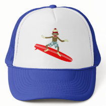Sock Monkey Surfer Mesh Hat