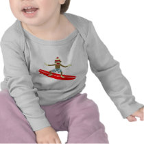 Sock Monkey Surfer T-shirt