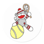 Sock Monkey Tennis stickers