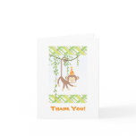 Sock Monkey Thank You Card
