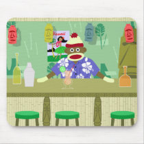Sock Monkey Tiki Bar Mouse Mats
