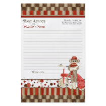 Sock Monkey, Tricycle, Boy Baby Shower Advice