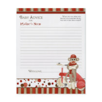 Sock Monkey, Tricycle, Boy Baby Shower Advice