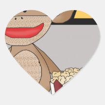 Sock monkey tv stickers