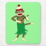 Sock Monkey Ukulele mousepads
