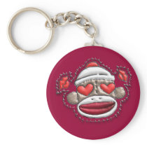 Sock Monkey Valentine Merchandise Keychains