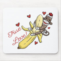 Sock Monkey Valentine Merchandise Mouse Pad