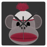 Sock Monkey Wallclock