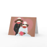 Sock Monkey Wedding(Bowty & Violet) Card