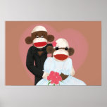Sock Monkey Wedding(Bowty & Violet) Poster posters