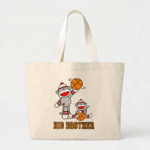 Sockmonkey Basketball Big Brother Canvas Bag