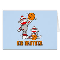 Sockmonkey Basketball Big Brother Greeting Card