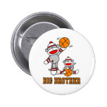 Sockmonkey Basketball Big Brother Pins