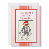 Socks Rocks Birthday Party Personalized Invitation