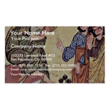 Socrates And Two Students By Meister Des Al-Mubash Business Card Template