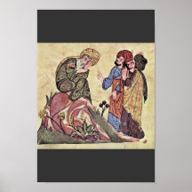 Socrates And Two Students By Meister Des Al-Mubash Poster