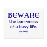 Socrates on Being Busy Post Cards