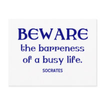Socrates on Being Busy Post Cards