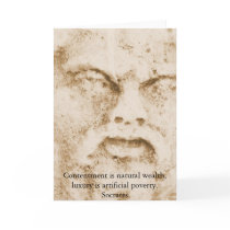 Socrates quote about minimalism and materialism cards