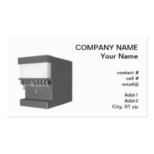 soda dispensing machine business card template