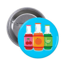 Soda Pop Bottles Button