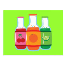 Soda Pop Bottles Postcard
