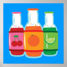 Soda Pop Bottles Poster