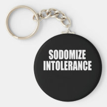Sodomise intolerance keychain