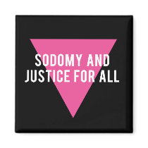 Sodomy & Justice magnet (black)