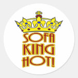 Sofa King Hot! Round Stickers