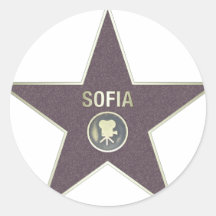 SOFIA-MOVIE-STAR ROUND STICKER