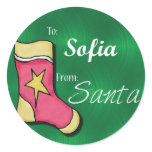 Sofia Personalised Stocking label stickers