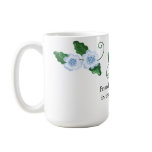 Soft Blue Floral with Friendship Saying mugs