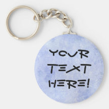 Soft Blue Skies Watercolor Painting Artwork Key Chains
