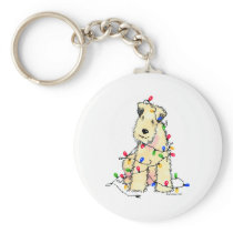 Soft Coated Wheaten Terrier - Christmas Key Chain