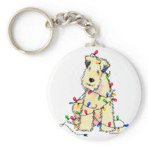 Soft Coated Wheaten Terrier - Christmas Keychains