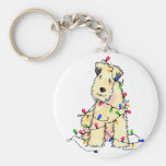 Soft Coated Wheaten Terrier - Christmas Keychains