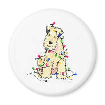 Soft Coated Wheaten Terrier - Christmas Magnets