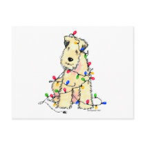 Soft Coated Wheaten Terrier - Christmas Post Card