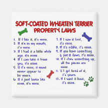 SOFT-COATED WHEATEN TERRIER Property Laws 2 Magnets