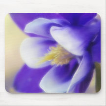 Soft Focus Blue Columbine Mousepads
