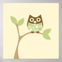 Soft Green Baby Owl